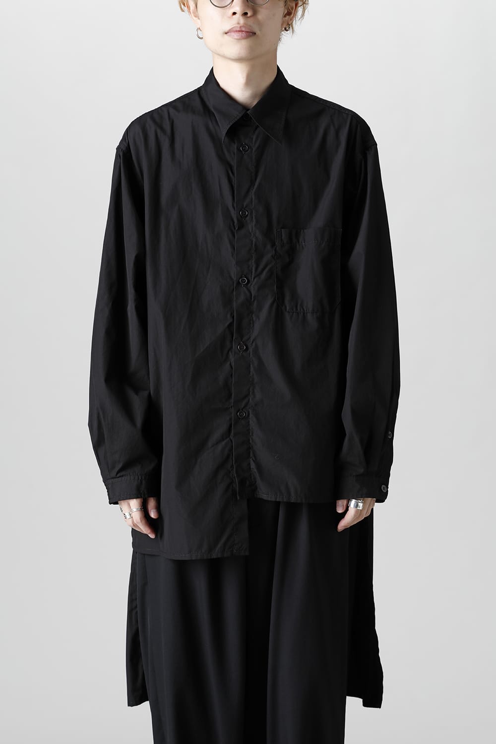 yohji yamamoto pour homme チャイナシャツ　環縫　23採寸は以下の通りです