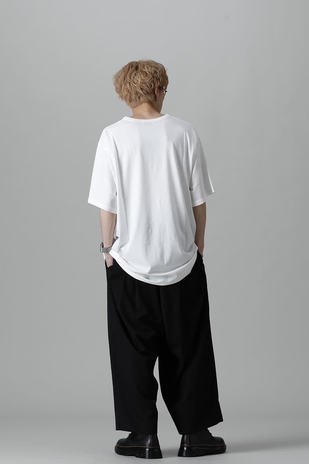 HX-T02-070-White | New Round neck Short sleeve T-shirt White