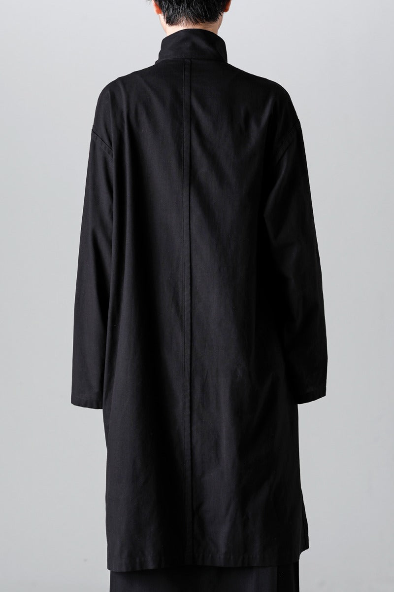 HZ-B74-047-Black | Shirt Coat Front Margin Black | Yohji Yamamoto 