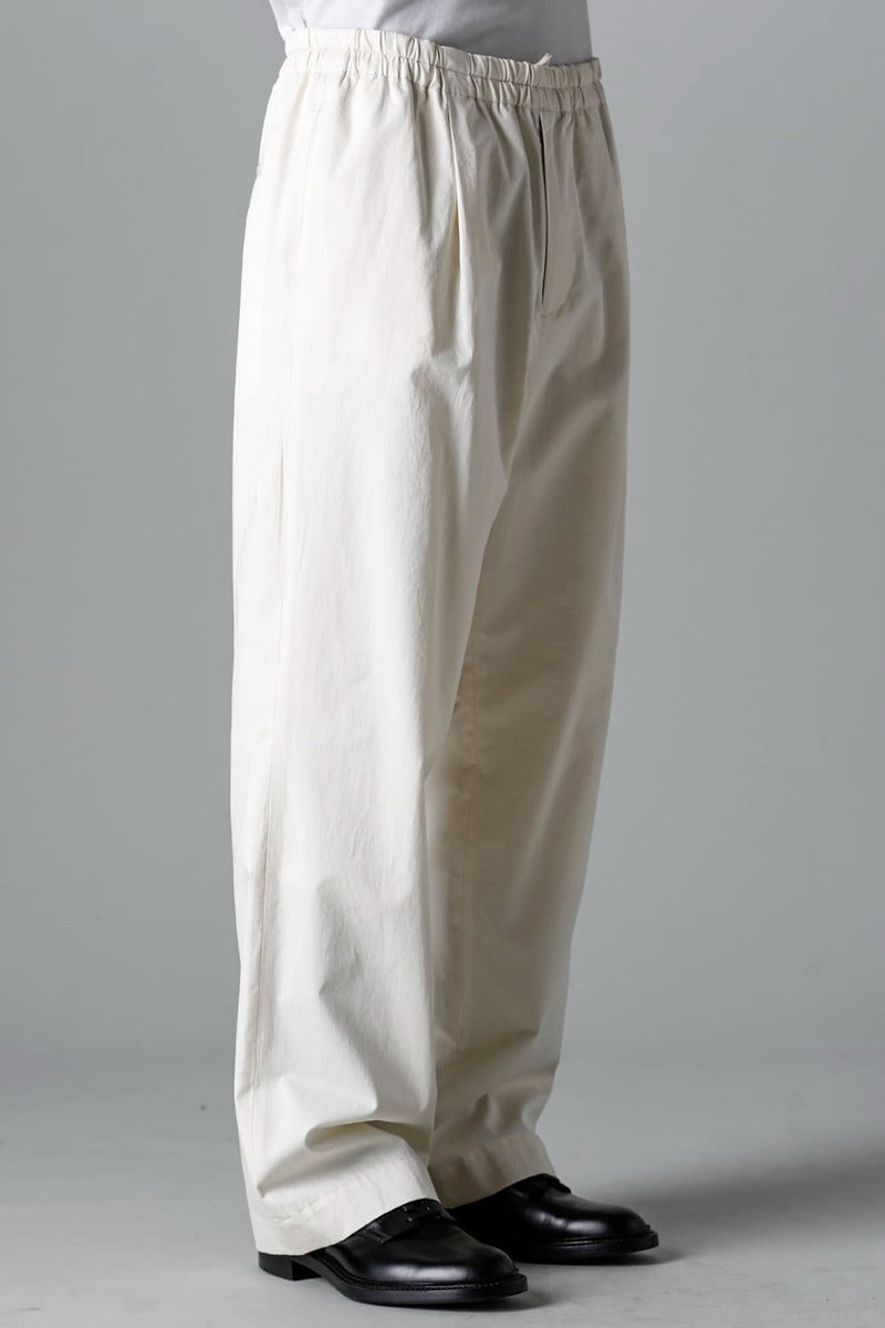 IH-23SS-P022-CSS-Ivory Semi Flared Relaxed Pants Ivory IRENISA