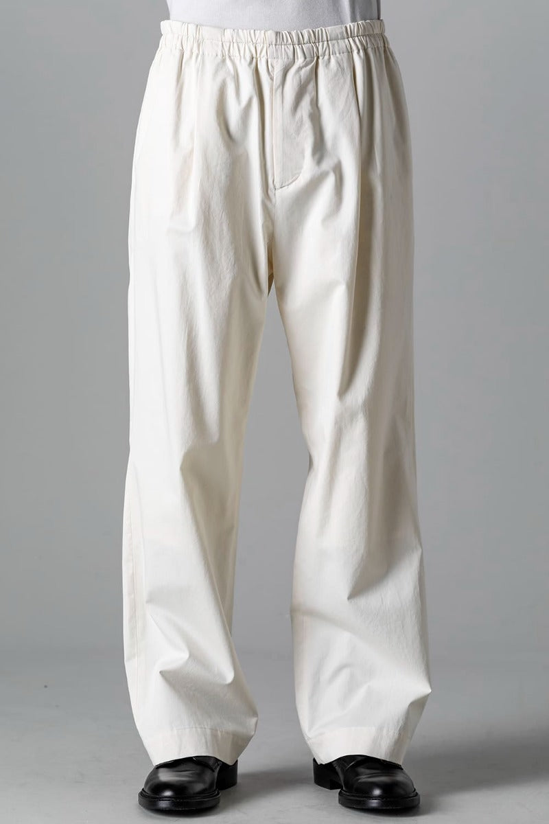 IH-23SS-P022-CSS-Ivory Semi Flared Relaxed Pants Ivory IRENISA