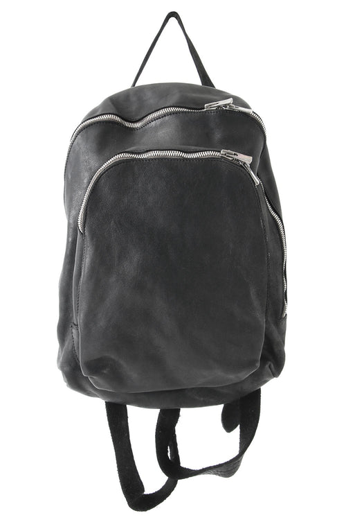 Soft Horse Leather Back Pack - DBP05 - BLACK - Guidi