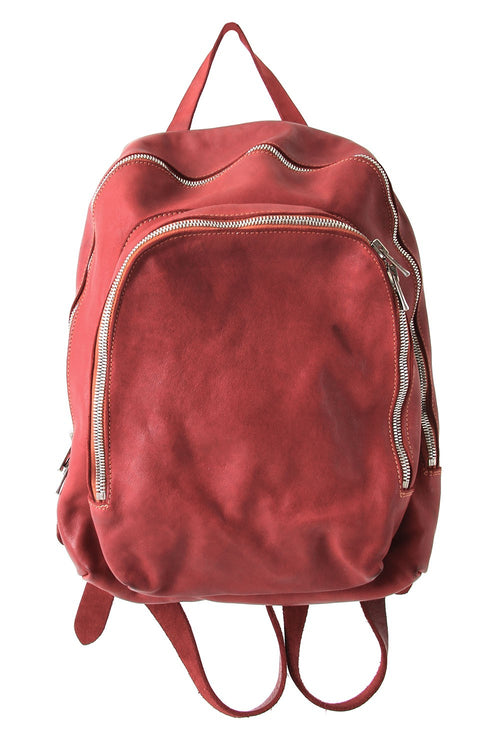 Soft Horse Leather Back Pack - DBP05 - RED - Guidi