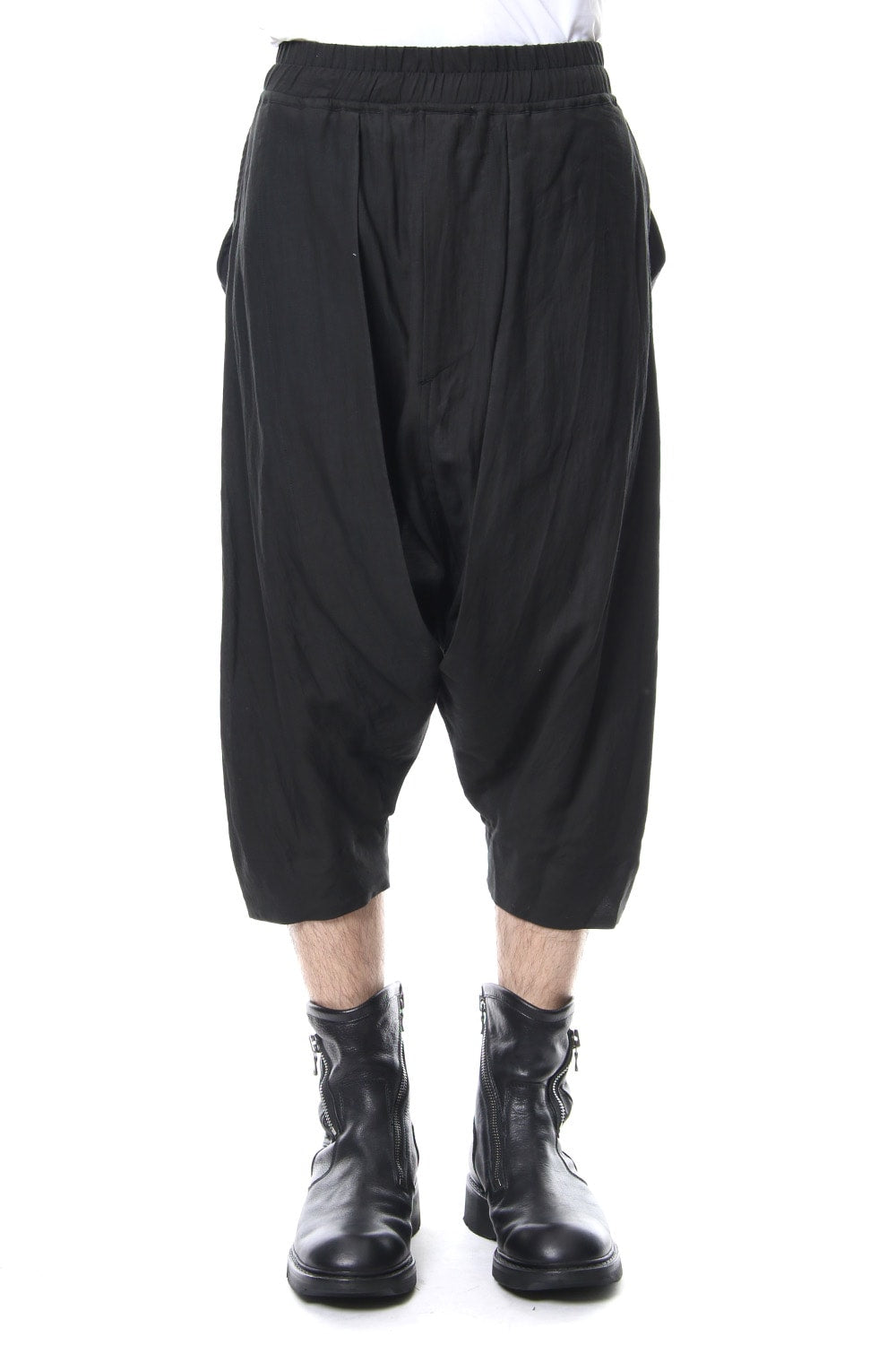 julius print hem zip pants