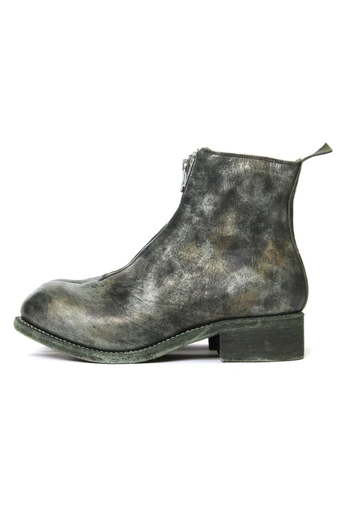 LIMITED Front Zip Boots Double Sole - Horse Full Grain Leather CAMO - Guidi