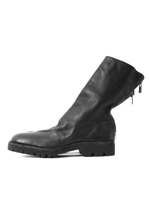 Back Zip Boots Sole Rubber - Horse Full Grain Leather - Guidi