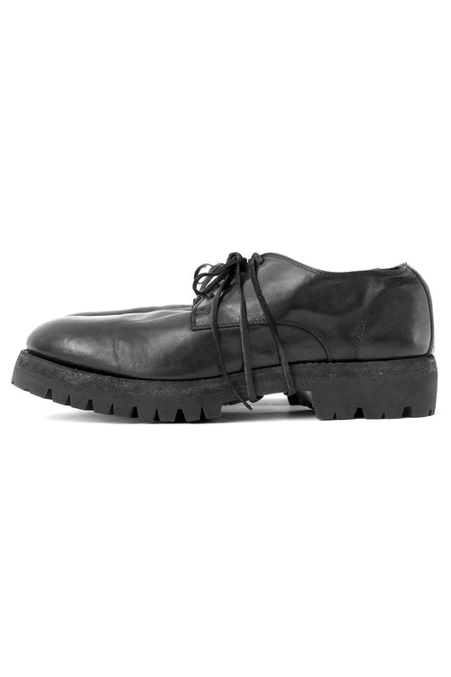 Classic Derby Sole Rubber - Horse Full Grain Leather - Guidi - グイディ