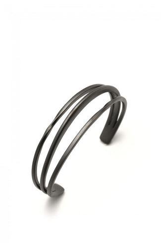 IVXLCDM TRINITY BANGLE TWIST&SLASH MATTE BLACK - IVXLCDM