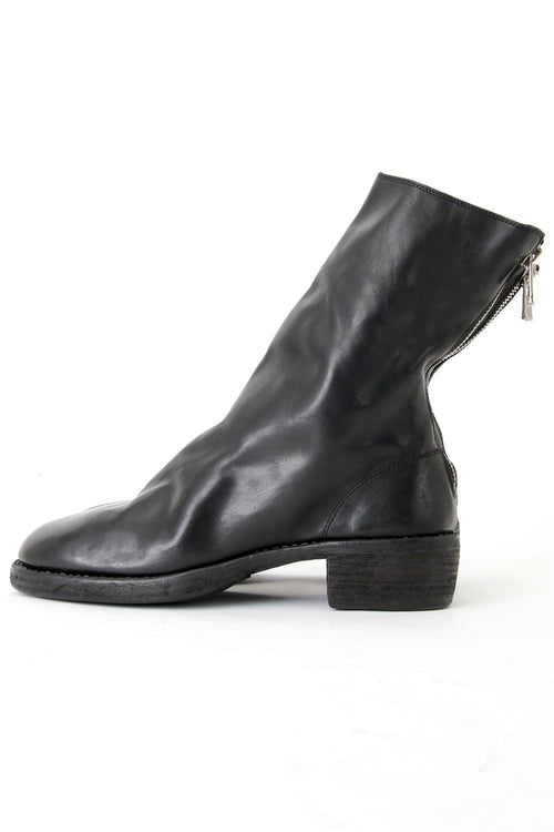 Back Zip Boots Double Sole - Horse Full Grain Leather - Guidi