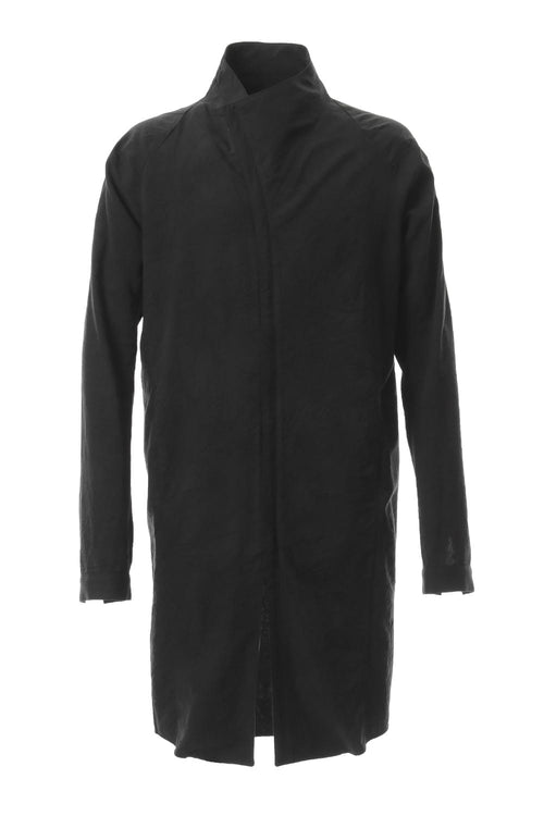 Wrinkle Processing High Neck Long Shirt Coat - D.HYGEN