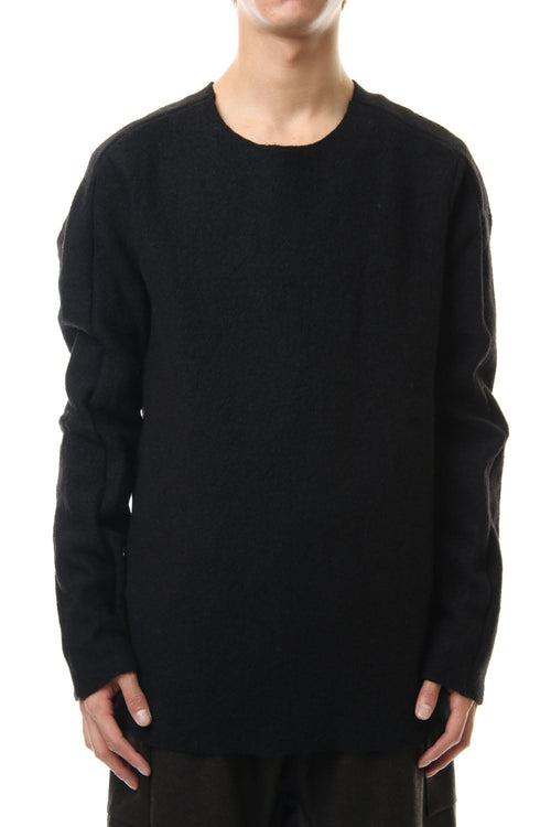 Boucle L/S Knit Black - ware - ウェア