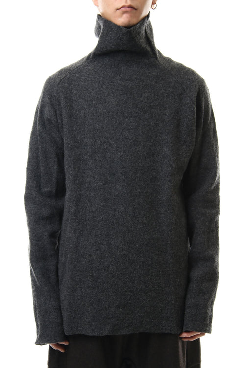 Boucle Bottle Neck L/S Knit D.Gray - ware - ウェア