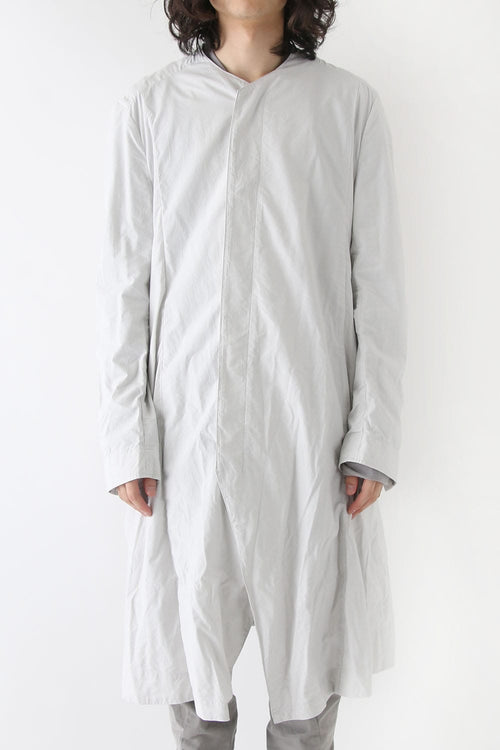 SEAMED COLLARLESS SHIRT COAT - JULIUS - ユリウス