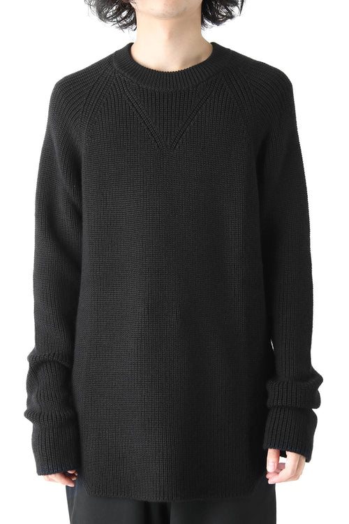 Half Cardigan Stitch Pullover Knit - Yohji Yamamoto - ヨウジヤマモト