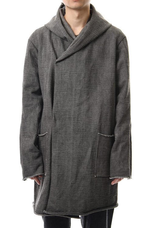 Heavy Jersey Hooded Coat Carbon - ware