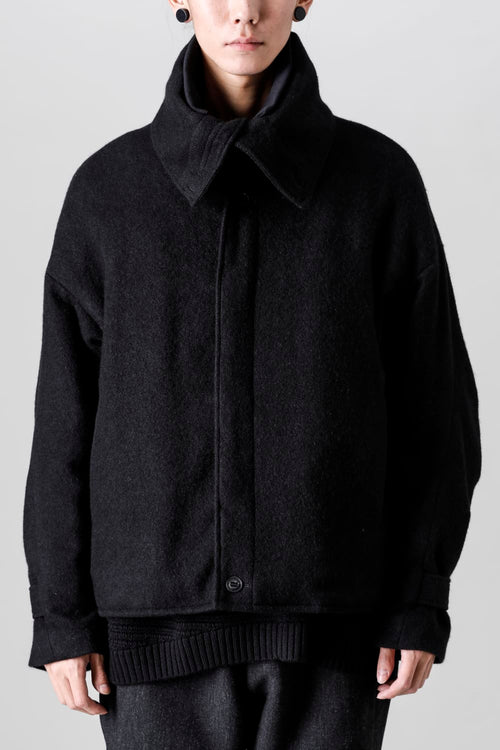 High neck jacket brushed cashgora - DEVOA