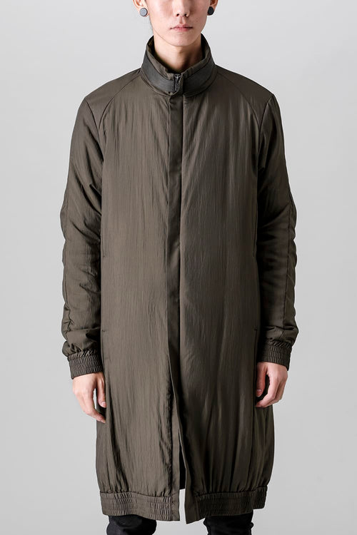 Nylon coat shrink nylon Dark Khaki - DEVOA