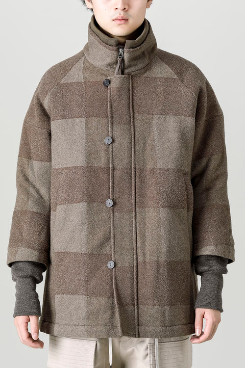L7 coat wool needle punch - DEVOA