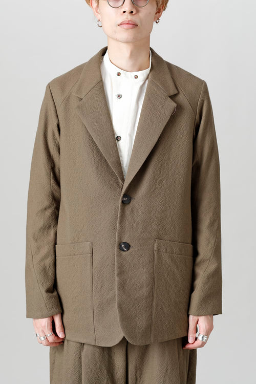 FASCINATE Limited Jacket Virgin Wool Gray Beige - DEVOA