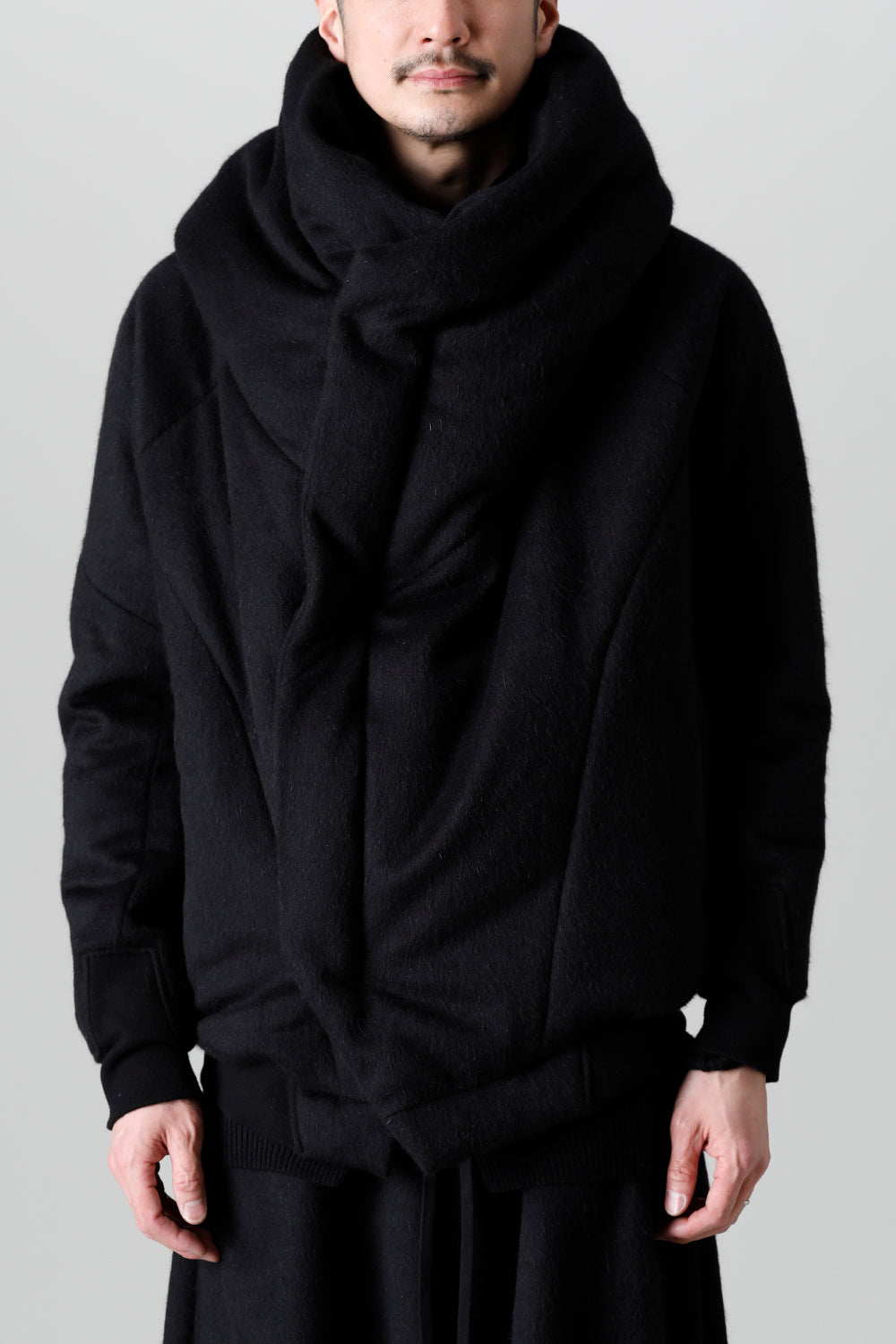 797BLM3 | Hood Blouson Angora Wool Cashmere Beaver | JULIUS