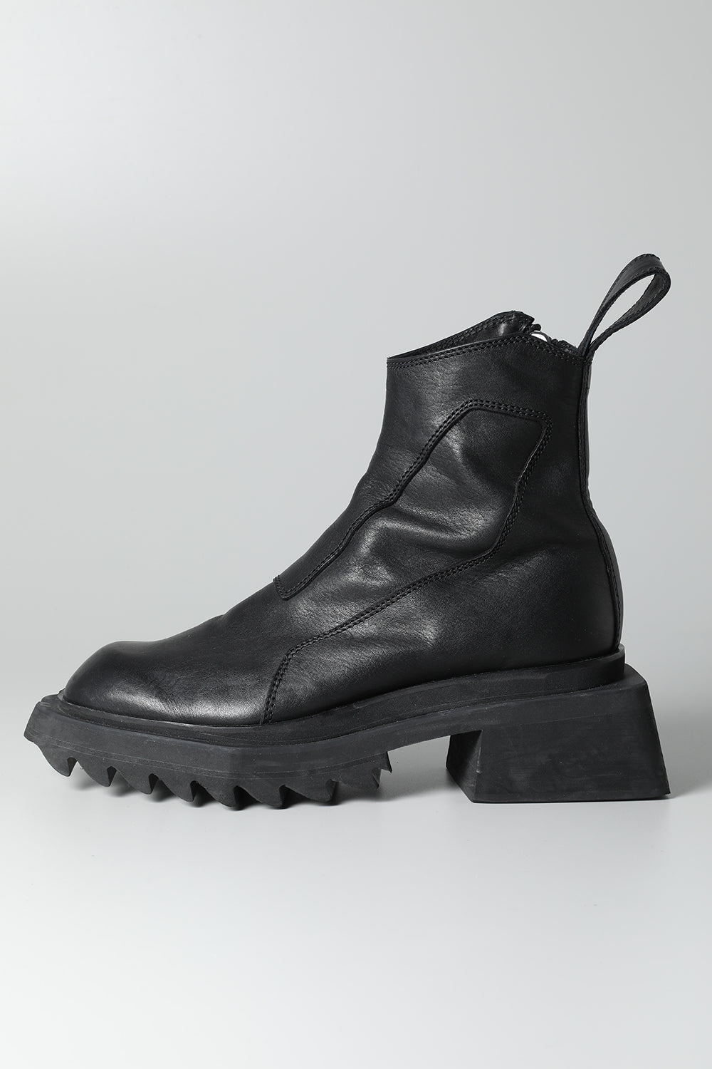 797FWM1 | Cow Leather Side Zip Up Boots | JULIUS | Online Store 