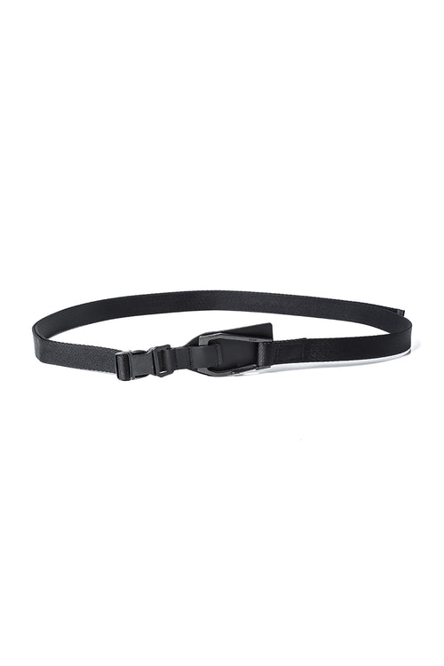 Cow Skin / Nylon Tape Belt Black - JULIUS