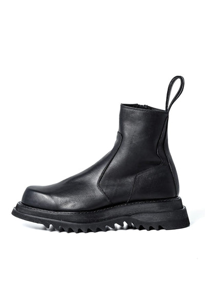 Cow Skin Side Zip Boots - JULIUS