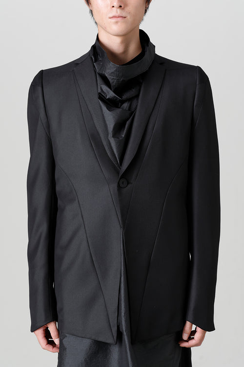 Wool/Polyester Gabardine Tailored Jacket - JULIUS