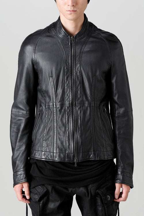 Lamb Leather Seamed Jacket - JULIUS