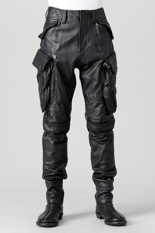 Lamb Leather Gas Mask Skinny Pants - JULIUS