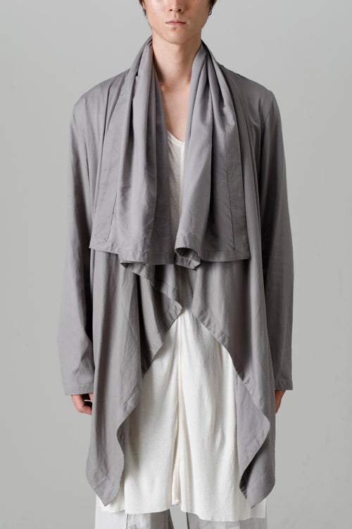 Rayon/Cotton Cloth Drape shirt Gray - JULIUS