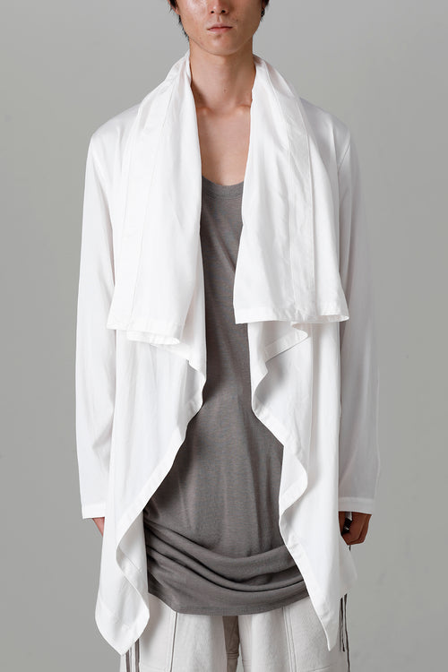 Rayon/Cotton Cloth Drape shirt Off White - JULIUS