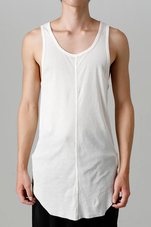 Cotton High Twist Rib Tank top Raw - JULIUS