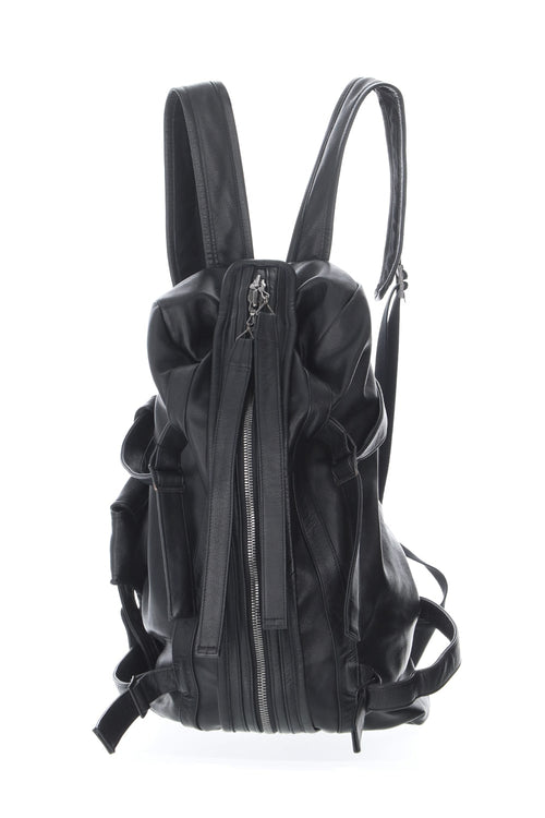 Cow Skin Back Pack Black - JULIUS