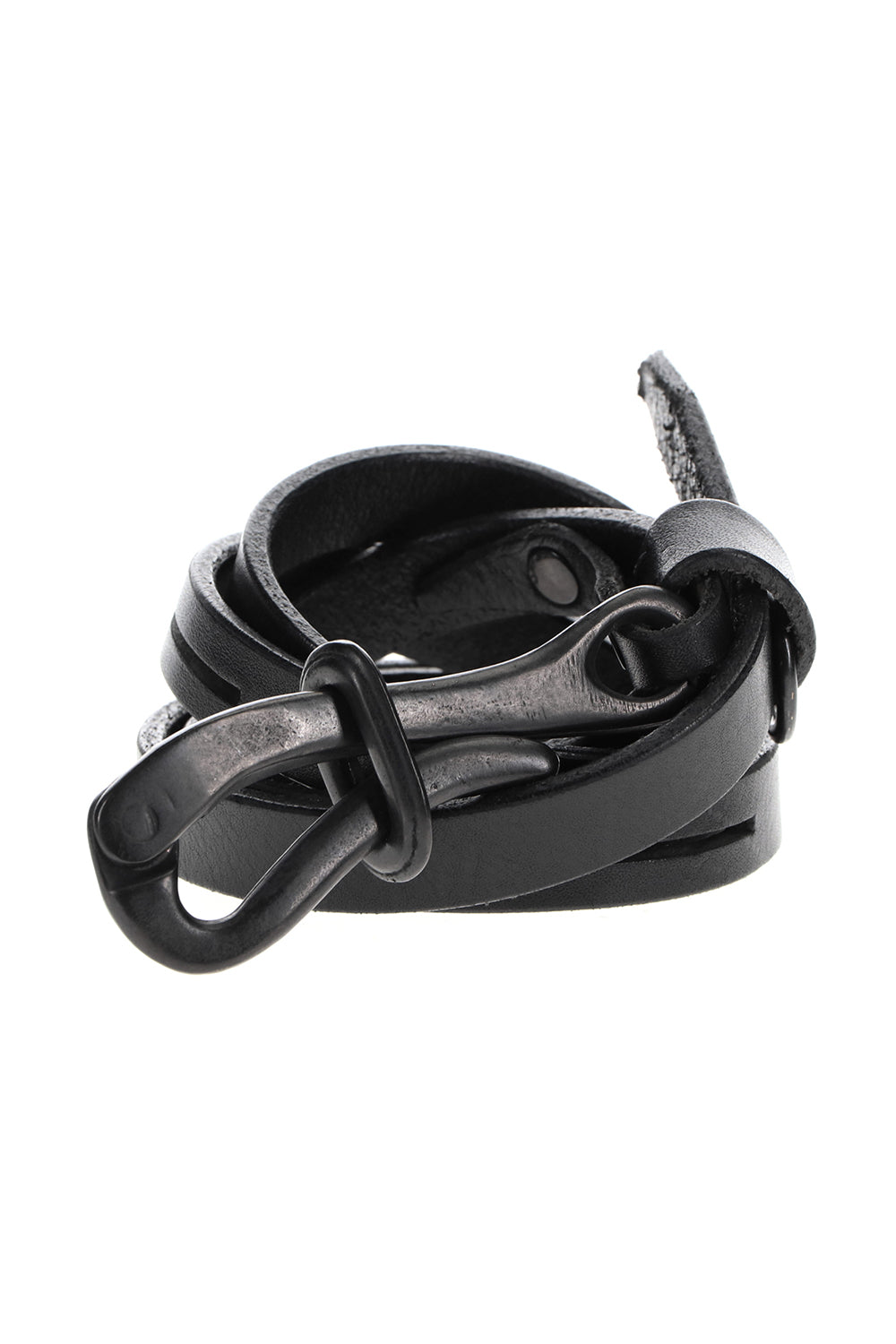 Julius logo-buckle Strap Belt - Black