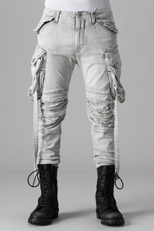 9Oz Stretch Denim Gas Mask Skinny Pants Plaster - JULIUS