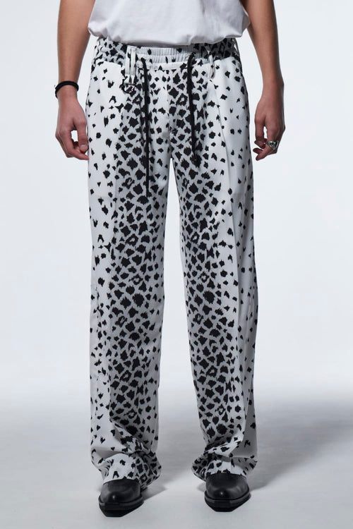 Easy Flare Slacks White Leopard - kiryuyrik