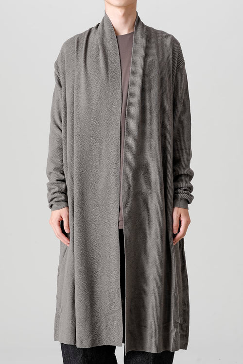 Long cardigan merino wool Gray - DEVOA