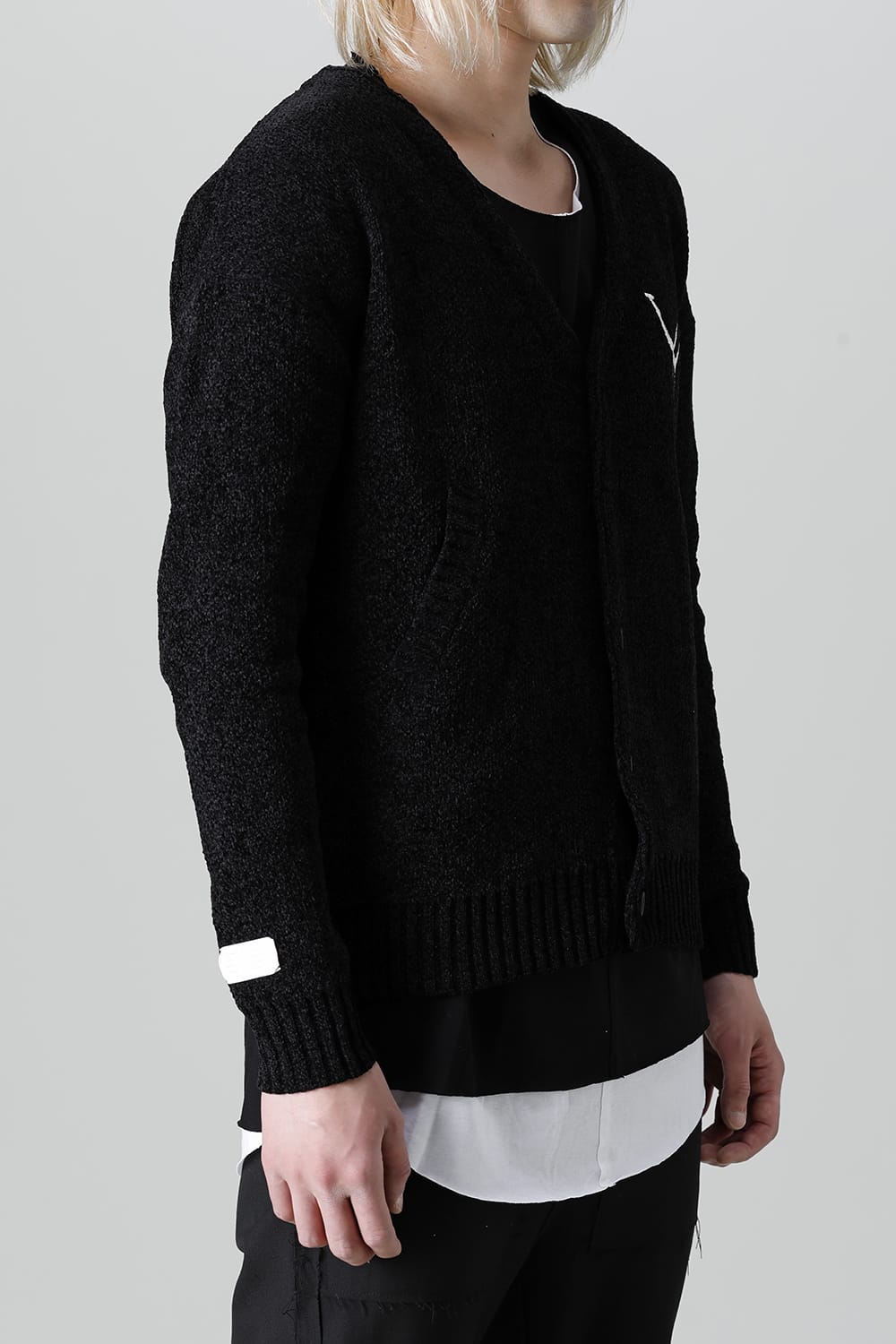 L13-Black Y Logo Cardigan Black ASKyy Online Store - FASCINATE ONLINE