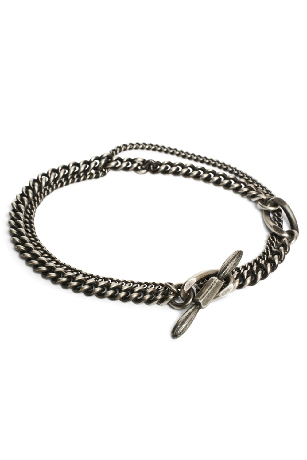 bracelet double chain sculpture