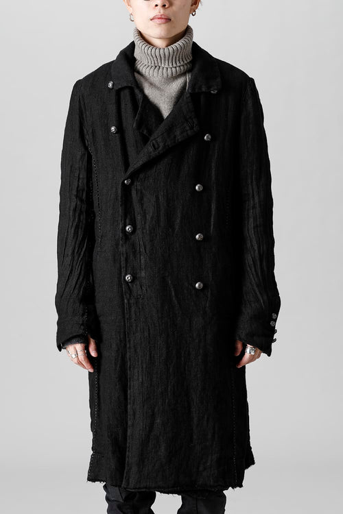 WARM WINTER LINEN TRENCH  Black - masnada