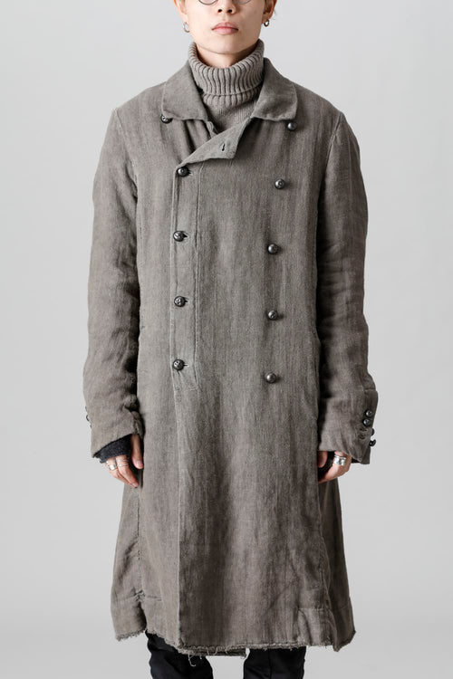 WARM WINTER LINEN TRENCH  Gravel - masnada