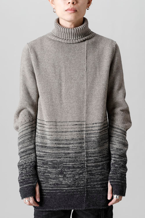 KNITTED FRONT PANEL HIGHNECK - masnada