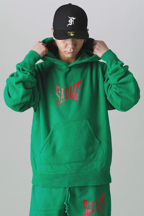 SAINT Logo hoodie Green - SAINT Mxxxxxx