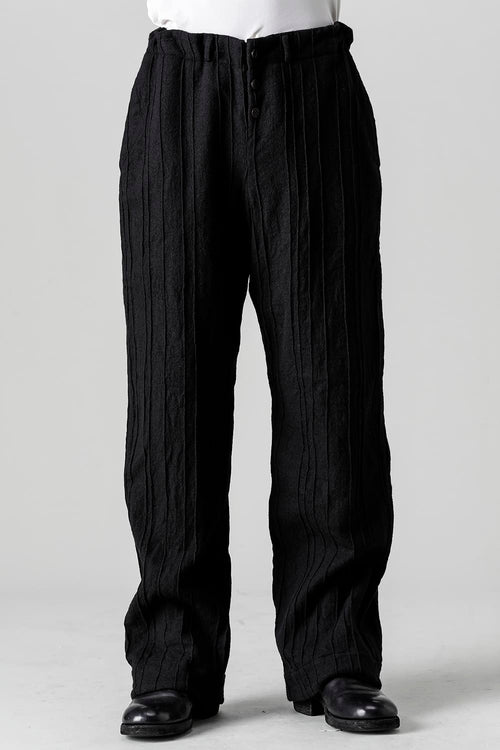 Pleated Wool Wide Pants - NOUSAN