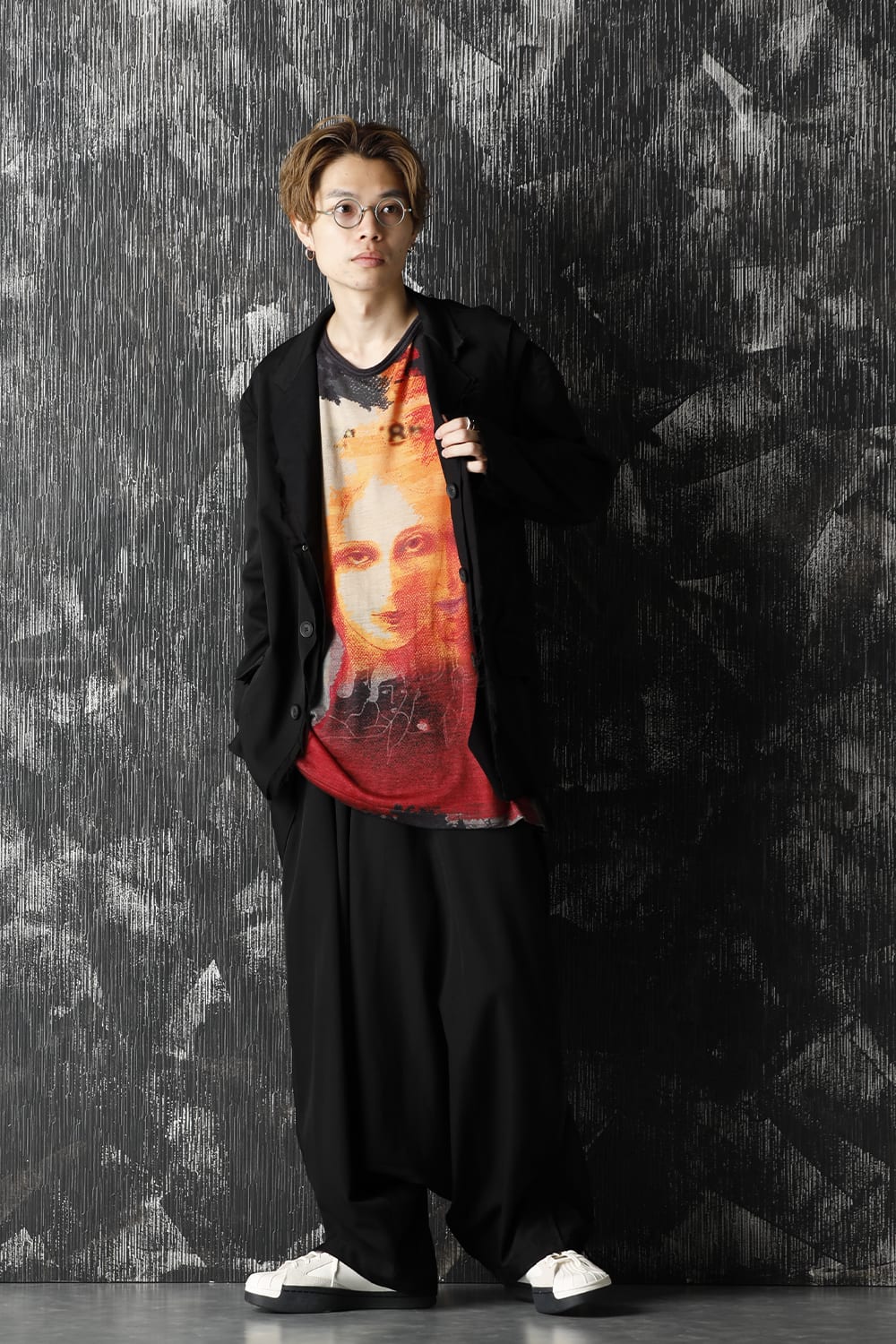 Round Neck Uchida Suzume Print T-shirt | Yohji Yamamoto