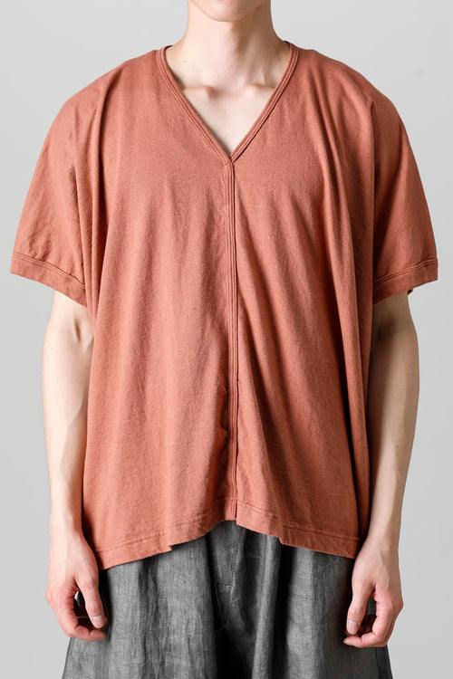 V NECK TEE RED BRICK - O PROJECT