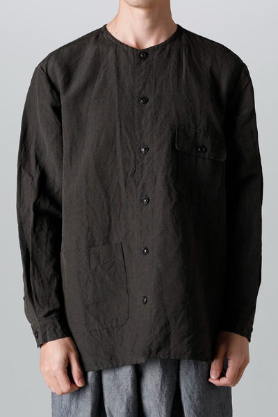 Collarless Pocket Shirt - NOUSAN