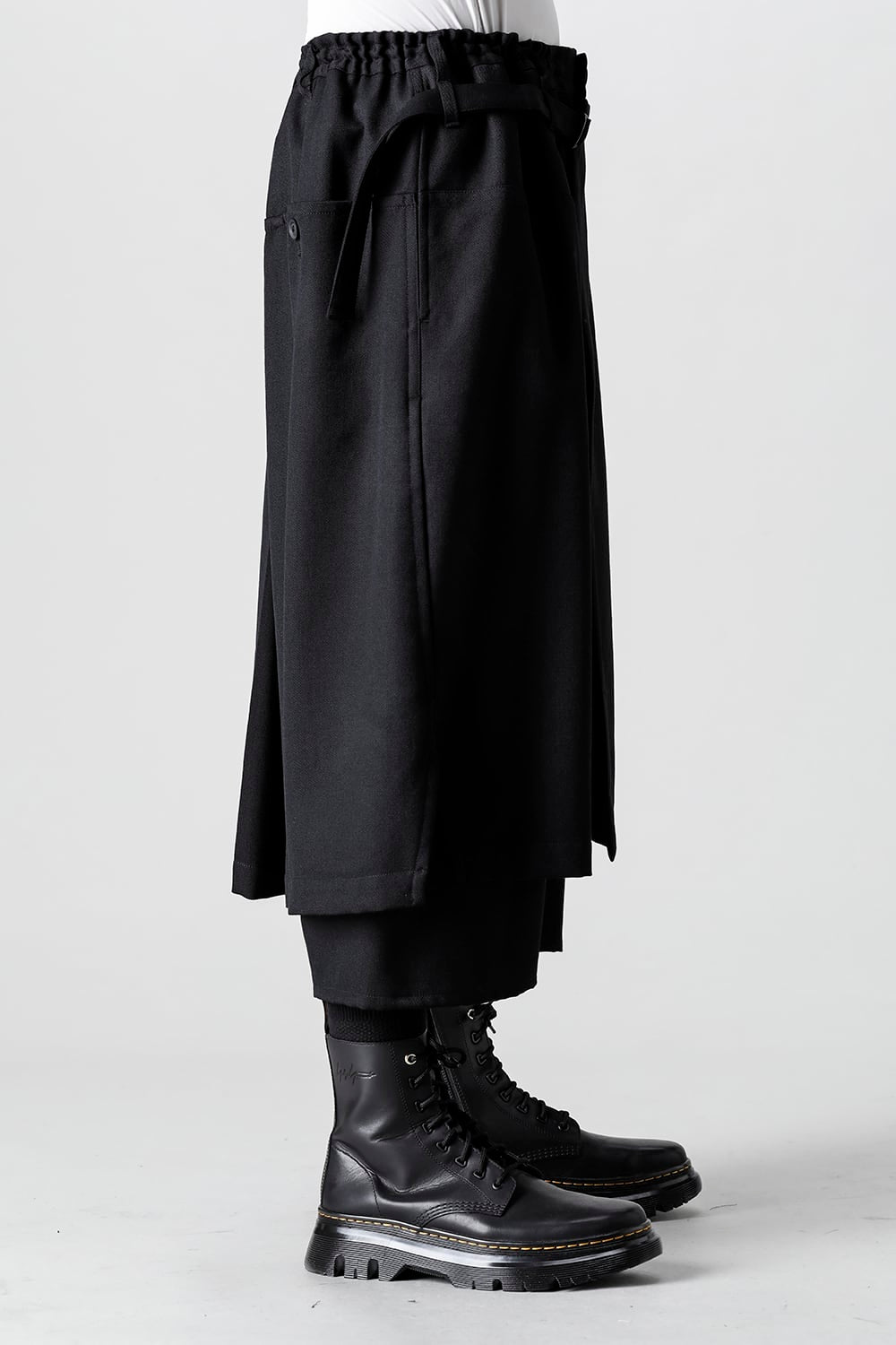 HX-P08-101 | Classic Wrap pants Army gabardine | Yohji Yamamoto