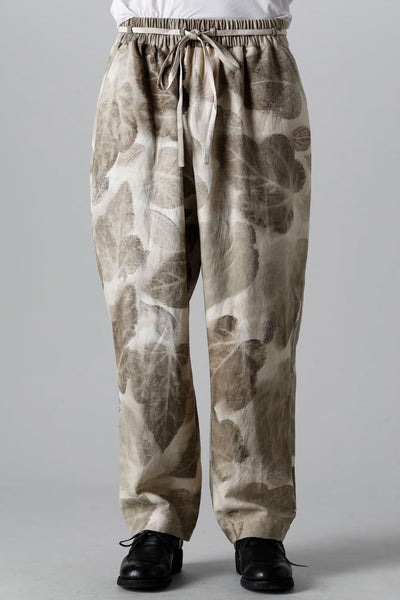 villa：Wide Easy Pants (Leaf Print) - NOUSAN